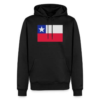 Chilenische Flagge Stylisiert - Männer Premium Bio Hoodie - Schwarz - Vorne - Nico (187cm)