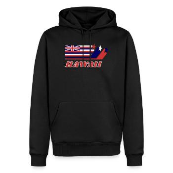 Hawaii Flagge Geschenk Honolulu - Männer Premium Bio Hoodie - Schwarz - Vorne - Nico (187cm)