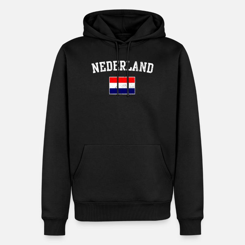 Drapeau de l’arc des Pays-Bas - Sweat à capuche Premium bio Homme - noir