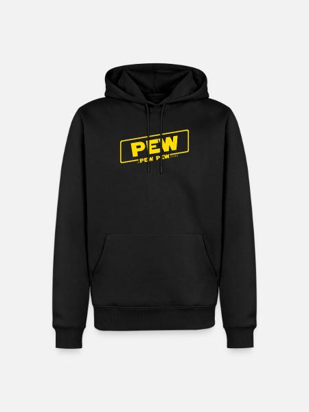 A Pew Pew Story - Men’s Premium Organic Hoodie - black