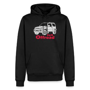 Jimny 4x4 Offroad Off Road Off-Road Allrad T-Shirt - Männer Premium Bio Hoodie - Schwarz - Vorne - Nico (187cm)