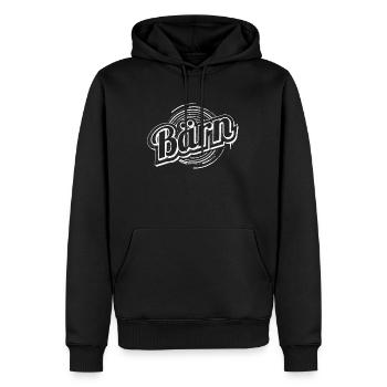 Bern | Bärn - Männer Premium Bio Hoodie - Schwarz - Vorne - Nico (187cm)