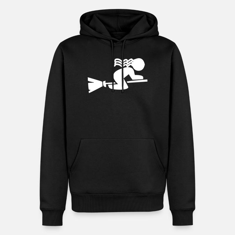 Eine junge Hexe - Männer Premium Bio Hoodie - Schwarz