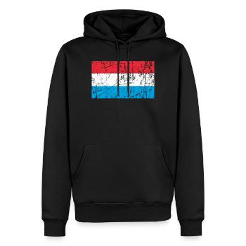 Luxembourg Luxembourg Luxembourg Fahne flag - Sweat à capuche Premium bio Homme - noir - Devant - Nico (187cm)