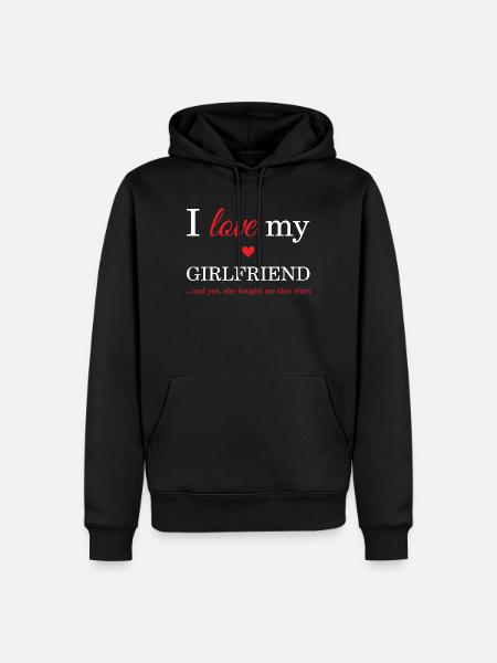 J'aime ma copine - Sweat à capuche Premium bio Homme - noir