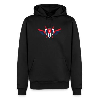 Cuba Ailes / Cadeau de La Havane Cuba Cuba - Sweat à capuche Premium bio Homme - noir - Devant - Nico (187cm)