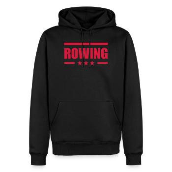 Rowing - Männer Premium Bio Hoodie - Schwarz - Vorne - Nico (187cm)