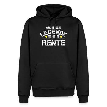 Pension Rente Rentner Legende Geschenk - Männer Premium Bio Hoodie - Schwarz - Vorne - Nico (187cm)
