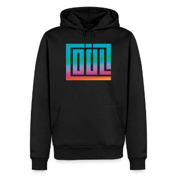 COOL - Sweat à capuche Premium bio Homme - noir - Devant - Nico (187cm)