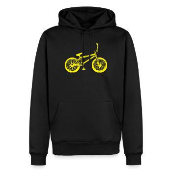 BMX Bike - Bmx Bike - BMX Rider - Sweat à capuche Premium bio Homme - noir - Devant - Nico (187cm)