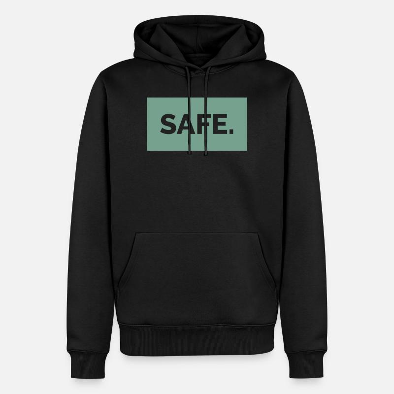 safe sicher absolut 100prozent geschenkidee - Männer Premium Bio Hoodie - Schwarz