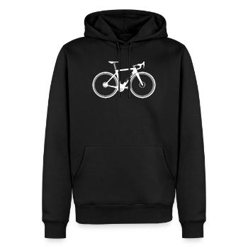 Vélo Vélo Route Cyclisme Route Vélo Route Vélo Route Vélo Route - Sweat à capuche Premium bio Homme - noir - Devant - Nico (187cm)