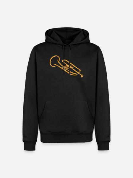 trompette - Sweat à capuche Premium bio Homme - noir