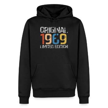 1969 Vintage Retro Geburtstag - Männer Premium Bio Hoodie - Schwarz - Vorne - Nico (187cm)