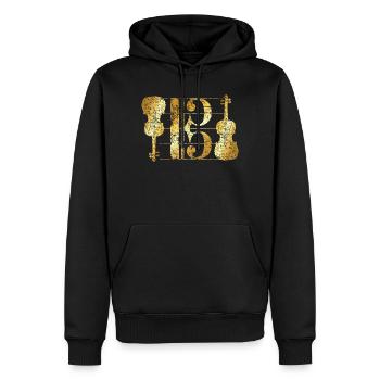 Alto Keys & Altos (Vintage Golden Yellow) Alto - Sweat à capuche Premium bio Homme - noir - Devant - Nico (187cm)