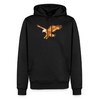 Adler Greifvogel - Männer Premium Bio Hoodie - Schwarz - Vorne - Nico (187cm)