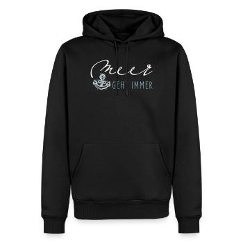 La mer marche toujours - Sweat à capuche Premium bio Homme - noir - Devant - Nico (187cm)