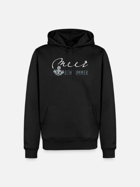Sea always goes - Men’s Premium Organic Hoodie - black