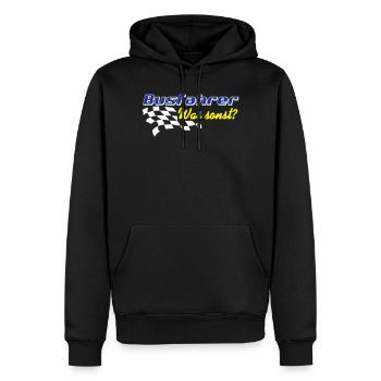 Busfahrer Bus Omnibus , Busfahrer was sonst (25) - Männer Premium Bio Hoodie - Schwarz - Vorne - Nico (187cm)