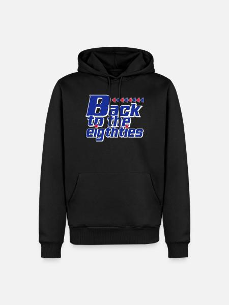 Back to the Eighties Retro - Men’s Premium Organic Hoodie - black
