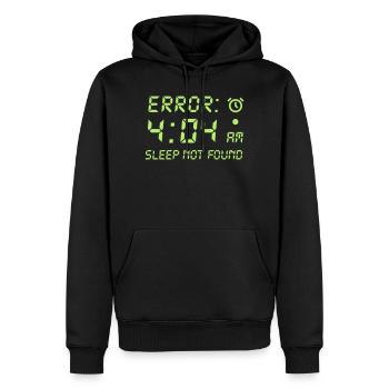 Erreur 404, mise en veille non trouvée - Sweat à capuche Premium bio Homme - noir - Devant - Nico (187cm)