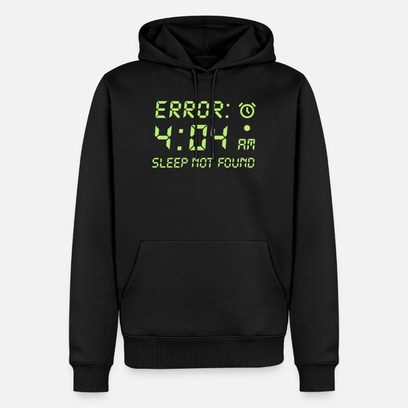 Error 404, sleep not found Programmierer Zocken - Männer Premium Bio Hoodie - Schwarz