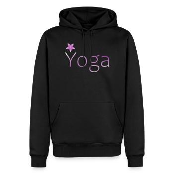 yoga Meditation Geschenk Geschenkidee - Männer Premium Bio Hoodie - Schwarz - Vorne - Nico (187cm)