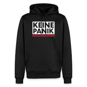 Keine Panik Heuschnupfen - Männer Premium Bio Hoodie - Schwarz - Vorne - Nico (187cm)