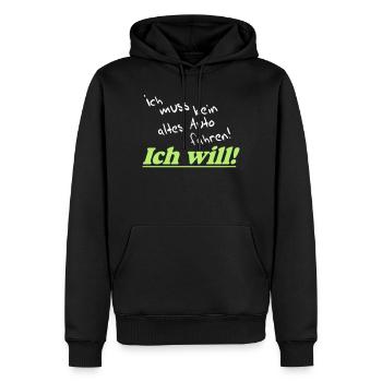 Auto Tuning Schrauber Kult Shirt, Altes Auto (25) - Männer Premium Bio Hoodie - Schwarz - Vorne - Nico (187cm)