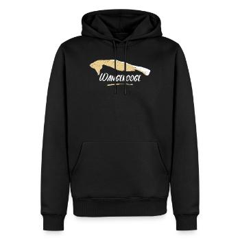 Wangerooge | Carte vintage retro - Sweat à capuche Premium bio Homme - noir - Devant - Nico (187cm)