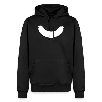 Sausage Butcher Shop Seller Template - Men’s Premium Organic Hoodie - black - Front - Nico (187cm)