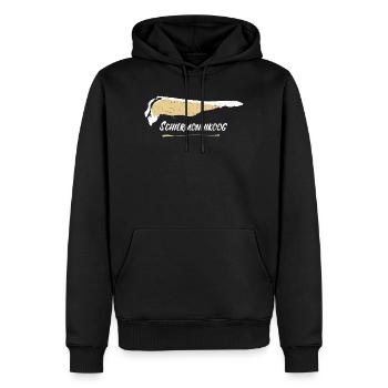 Schiermonnikoog | Carte vintage retro - Sweat à capuche Premium bio Homme - noir - Devant - Nico (187cm)