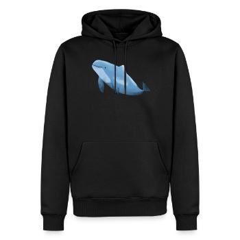 Marsouin - Sweat à capuche Premium bio Homme - noir - Devant - Nico (187cm)