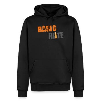 Grundlegende Pommes 2 - Männer Premium Bio Hoodie - Schwarz - Vorne - Nico (187cm)