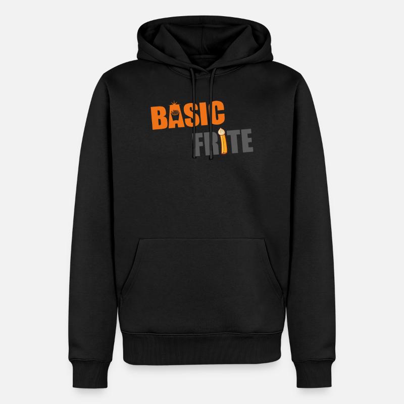 Basic frite 2 - Sweat à capuche Premium bio Homme - noir