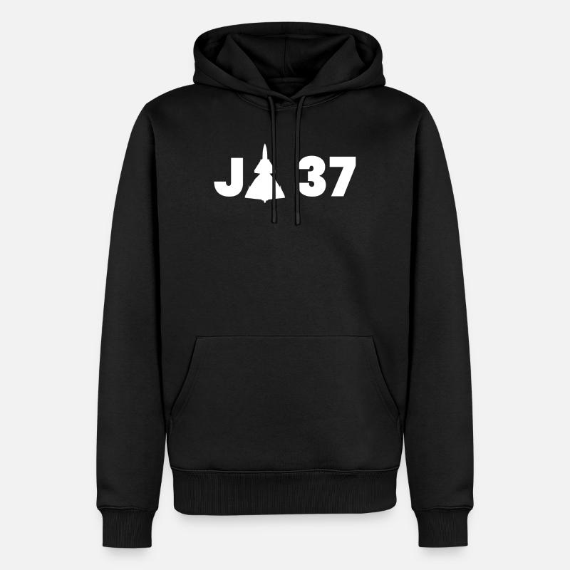 JA 37 Viggen - Sweat à capuche Premium bio Homme - noir