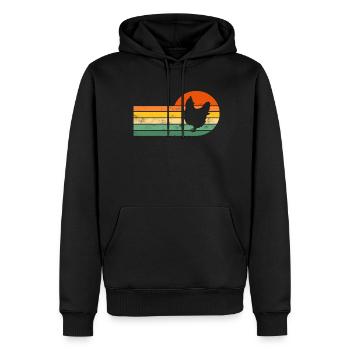Chicken chickens - Men’s Premium Organic Hoodie - black - Front - Nico (187cm)