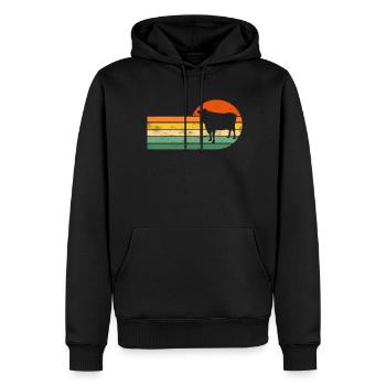 Kuh Kühe - Männer Premium Bio Hoodie - Schwarz - Vorne - Nico (187cm)