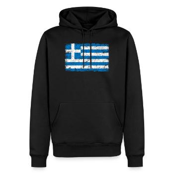 Griechenland - Männer Premium Bio Hoodie - Schwarz - Vorne - Nico (187cm)