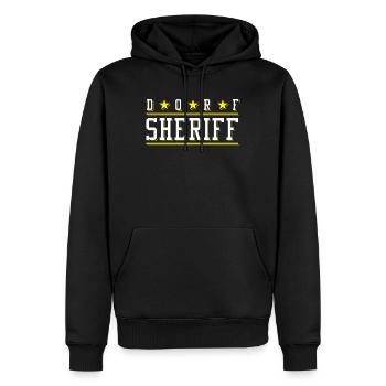 Dorf Sheriff - Polizei Dorf Polizist Hilfssherriff - Männer Premium Bio Hoodie - Schwarz - Vorne - Nico (187cm)
