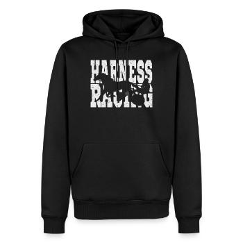 Traber Trabrennen Design - Männer Premium Bio Hoodie - Schwarz - Vorne - Nico (187cm)