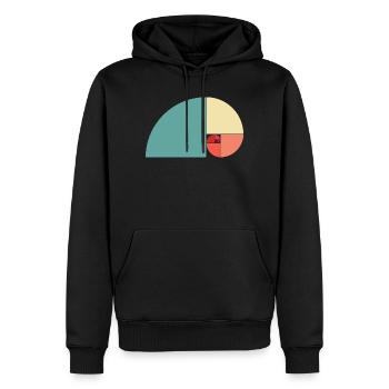 Goldener Schnitt Farbe - Männer Premium Bio Hoodie - Schwarz - Vorne - Nico (187cm)