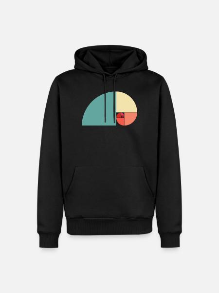 Goldener Schnitt Farbe - Männer Premium Bio Hoodie - Schwarz