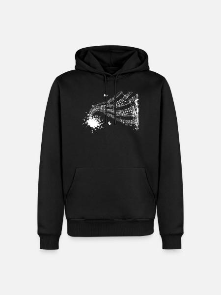 Floating Score Symphony - Men’s Premium Organic Hoodie - black