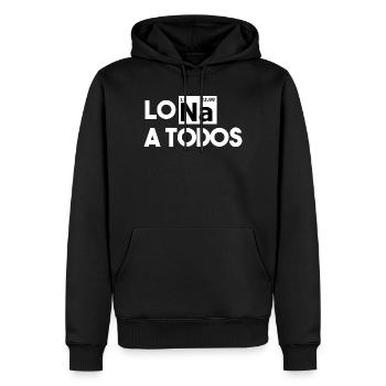 ce que Na à tous - Sweat à capuche Premium bio Homme - noir - Devant - Nico (187cm)