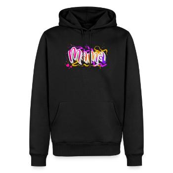 Maman - Sweat à capuche Premium bio Homme - noir - Devant - Nico (187cm)