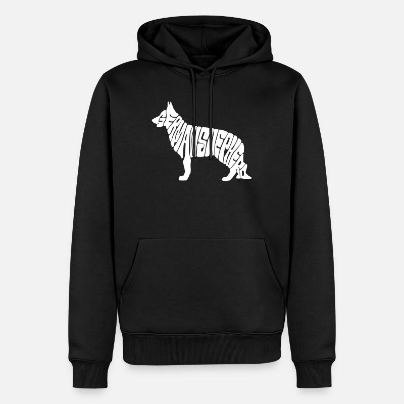 german shepherd - Männer Premium Bio Hoodie - Schwarz