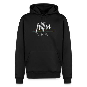 Witten NRW - Männer Premium Bio Hoodie - Schwarz - Vorne - Nico (187cm)