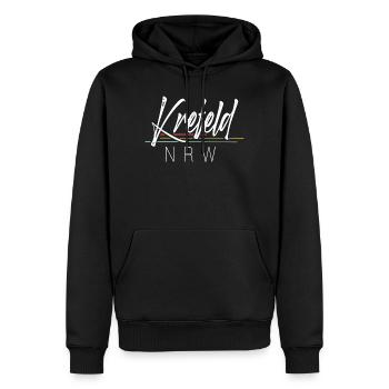 Krefeld Nrw - Männer Premium Bio Hoodie - Schwarz - Vorne - Nico (187cm)