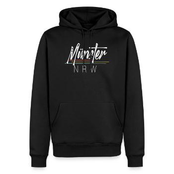 Münster Nrw - Männer Premium Bio Hoodie - Schwarz - Vorne - Nico (187cm)